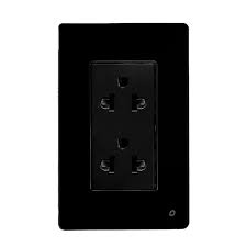 TOMACORRIENTE DOBLE NEGRO OPALUX OPAT04NG