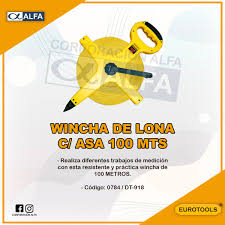WINCHA PLASTICA C/ASA 100MTR RIVER EUROTOOLS ALF190 000843