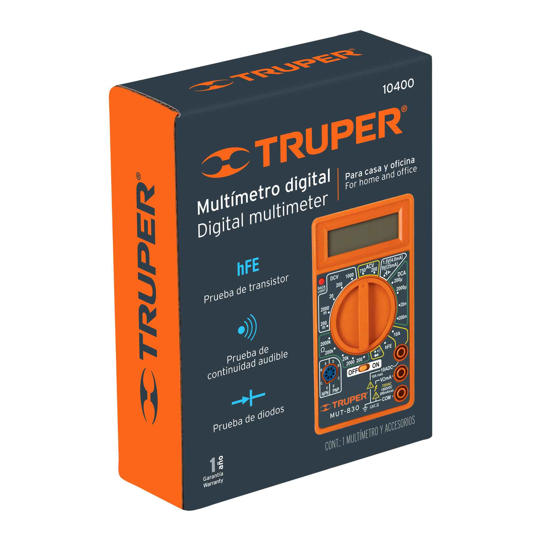 MULTIMETRO DIGITAL ESCOLAR TRUPER 10400
