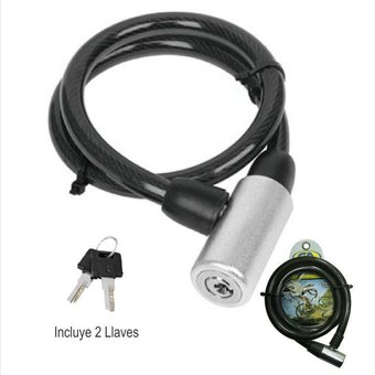 CANDADO DE CABLE CON LLAVE 1.2MTS C&A 140338