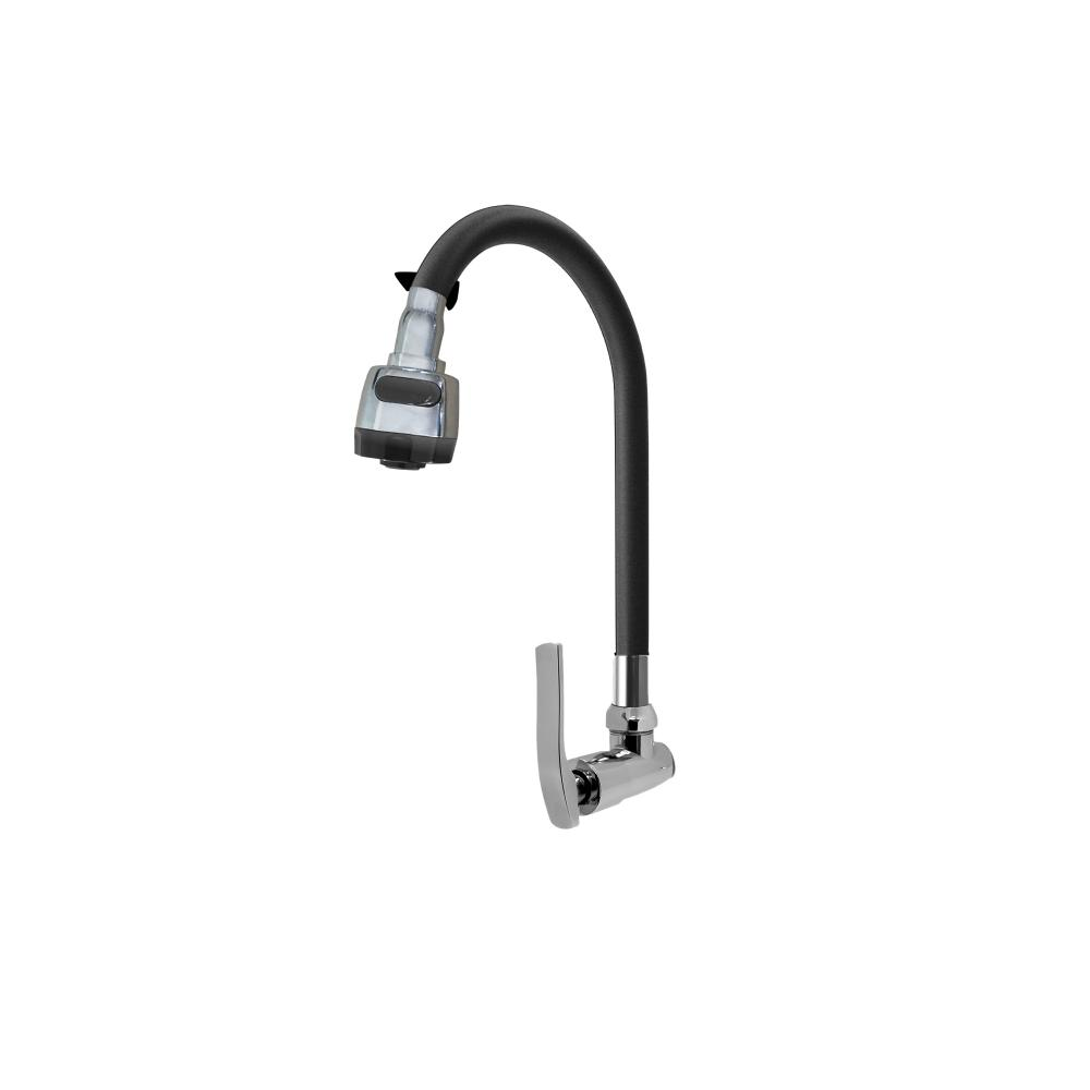 LLAVE DE LAVATORIO PARED P/GANSO FLEXIBLE Z NEGRO 2 CHORRO C&A 200541