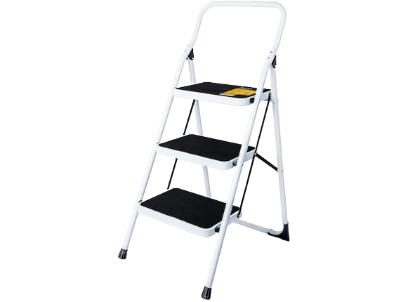 ESCALERA TUBULAR PLEGABLE 3 PELDAÑOS PRETUL