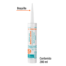 SILICONA BLANCO PARA BAÑOS Y COCINA TRUPER 18566