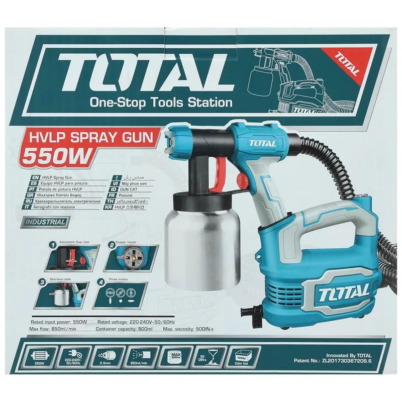 MINICOMPRENSORA 550W TOTAL ENVASE PVC TT5006