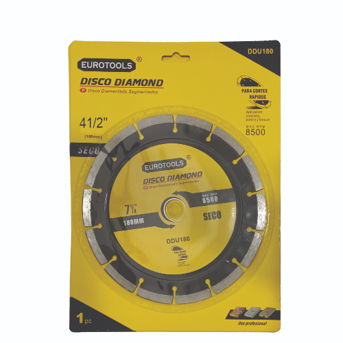 DISCO DIAMANTADO SEGMENTADO 4 1/2 EUROTOOLS CONCRETO 000100 D412 DDU115