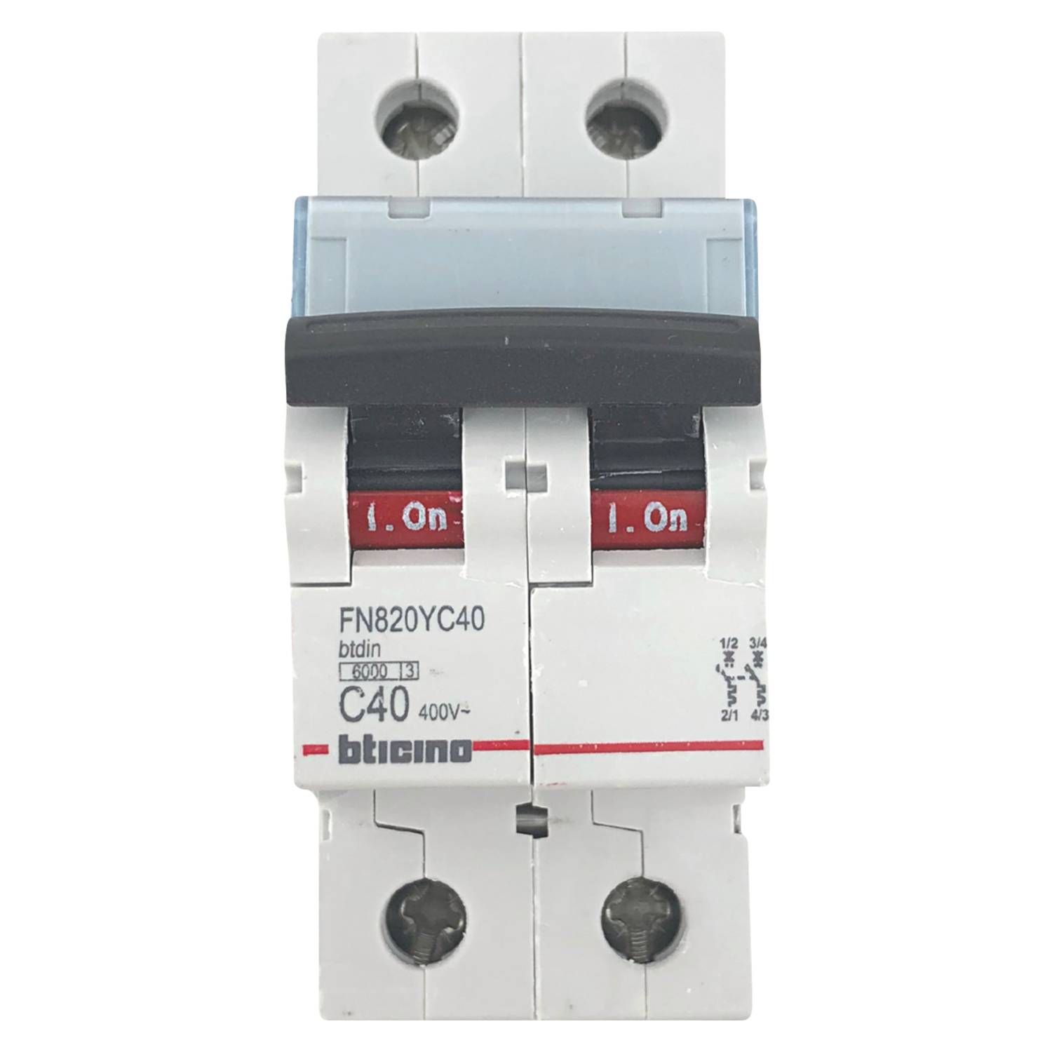 INT TERMOMAGNETICO 2X40 AMP BTICINO