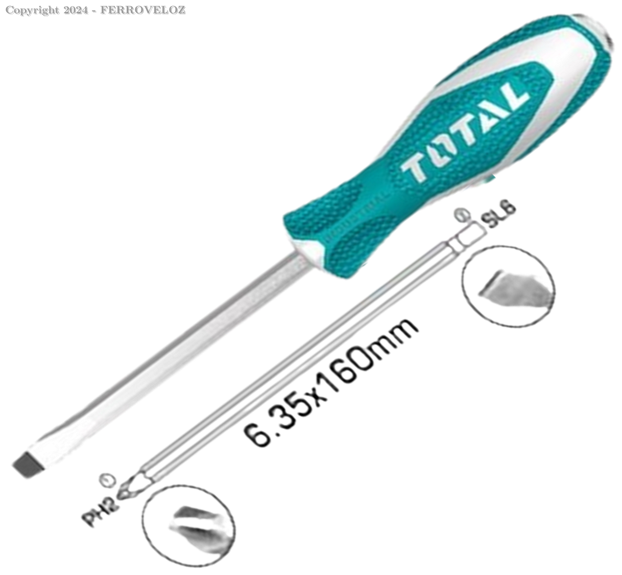 DESARMADOR REVERSIBLE TOTAL THT250206