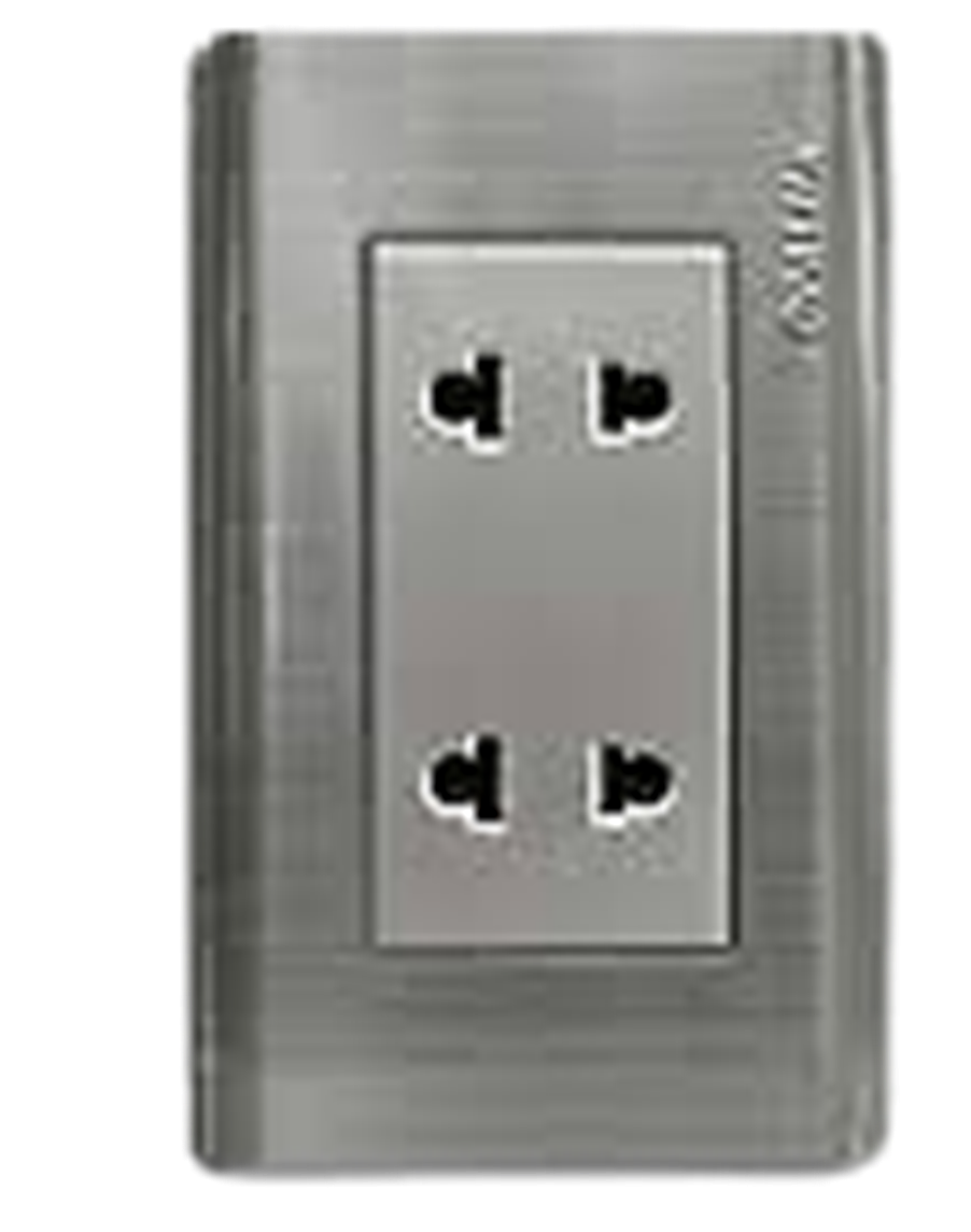 TOMACORRIENTE DOBLE METALICO OPALUX OPS04