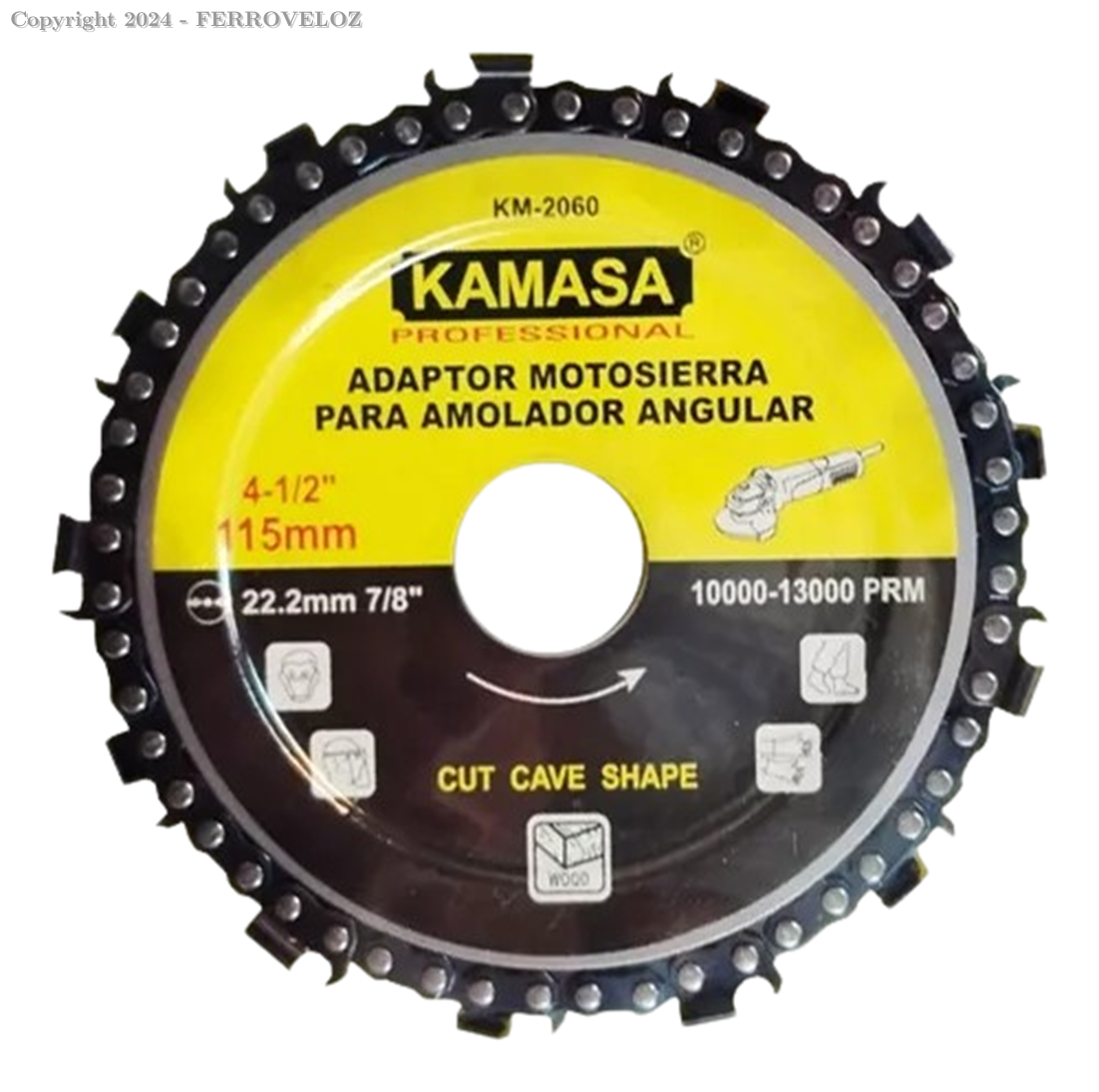 ADAPTADOR MOTOSIERRA PARA AMOLADORA 4 1/2 KAMASA KM2060