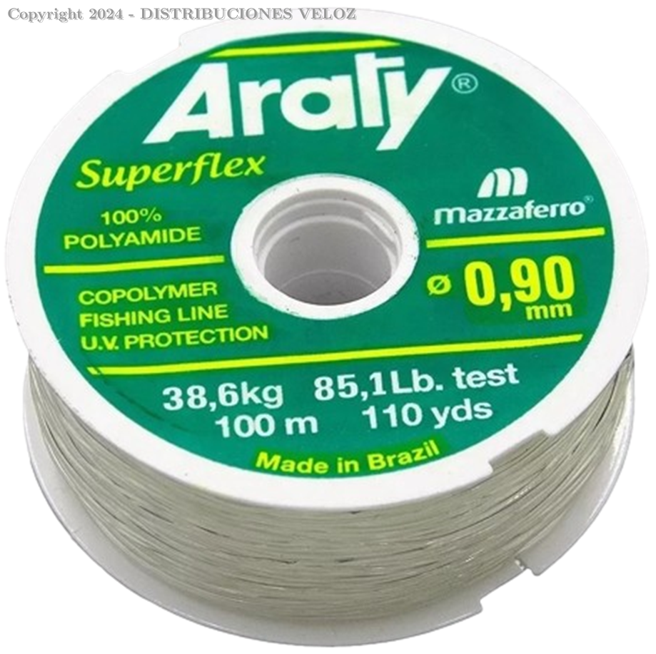 HILO PESCAR VERDE 0.90MM ARATY (10) GR01493