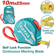 WINCHA 10MTS X 1 TOTAL TMT1262101 AUTO LOCK