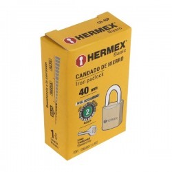CANDADO DE HIERRO 40MM HERMEX CJ 12UNID 23518