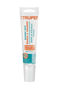 SILICONA TRANSLUCIDA PARA BAÑOS Y COCINAS 85GR TRUPER 18567