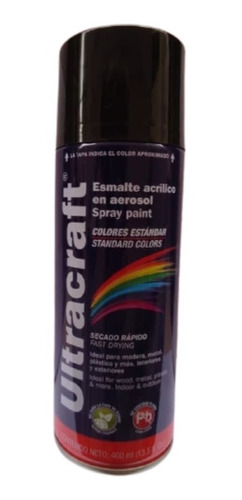 SPRAY NEGRO BRILLANTE ULTRACRAFT 40021