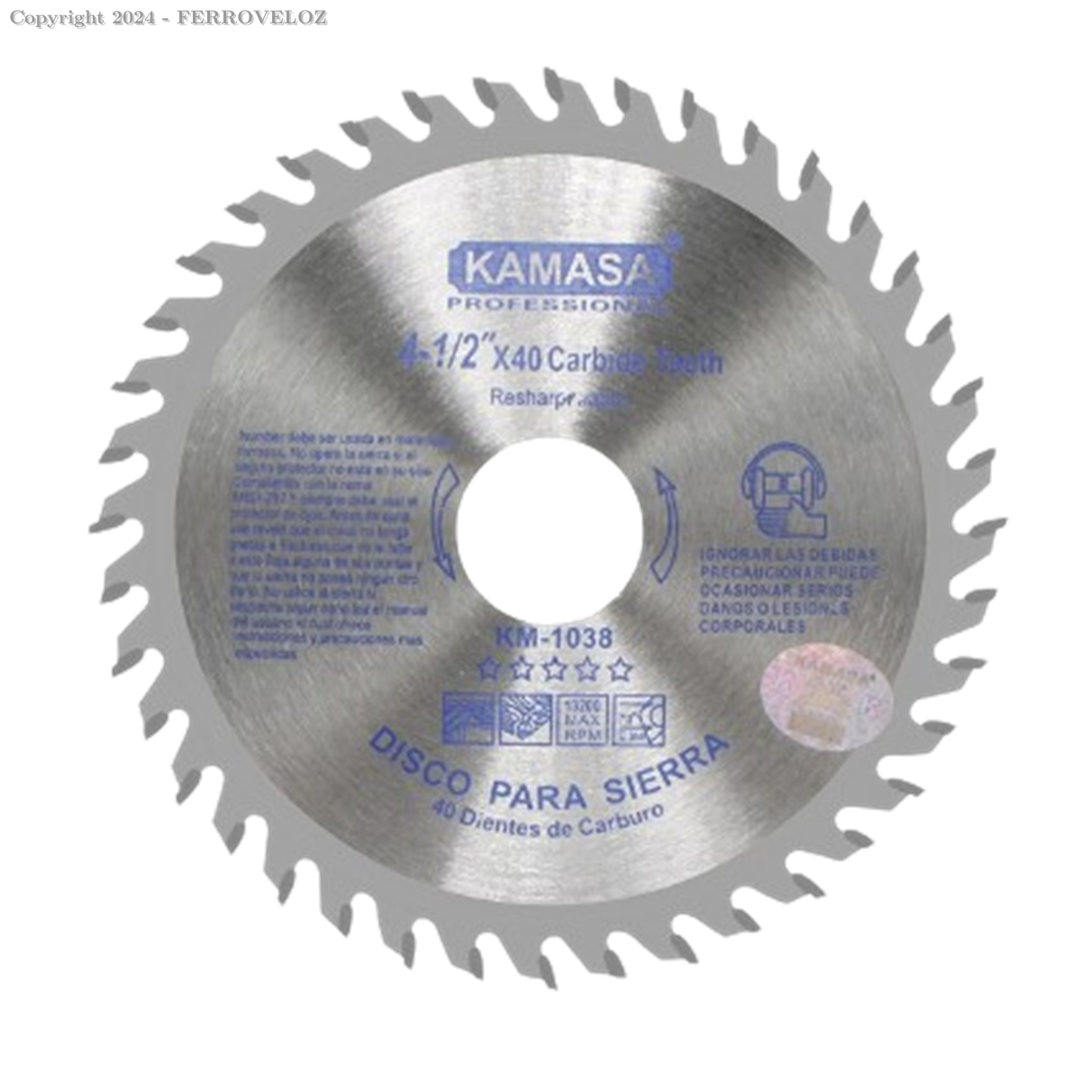 DISCO DE MADERA 4 1/2 40T KAMASA KM1038