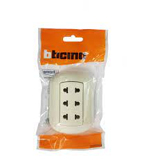 TOMACORRIENTE TRIPLE SOBREPONER BT CHINO 003022