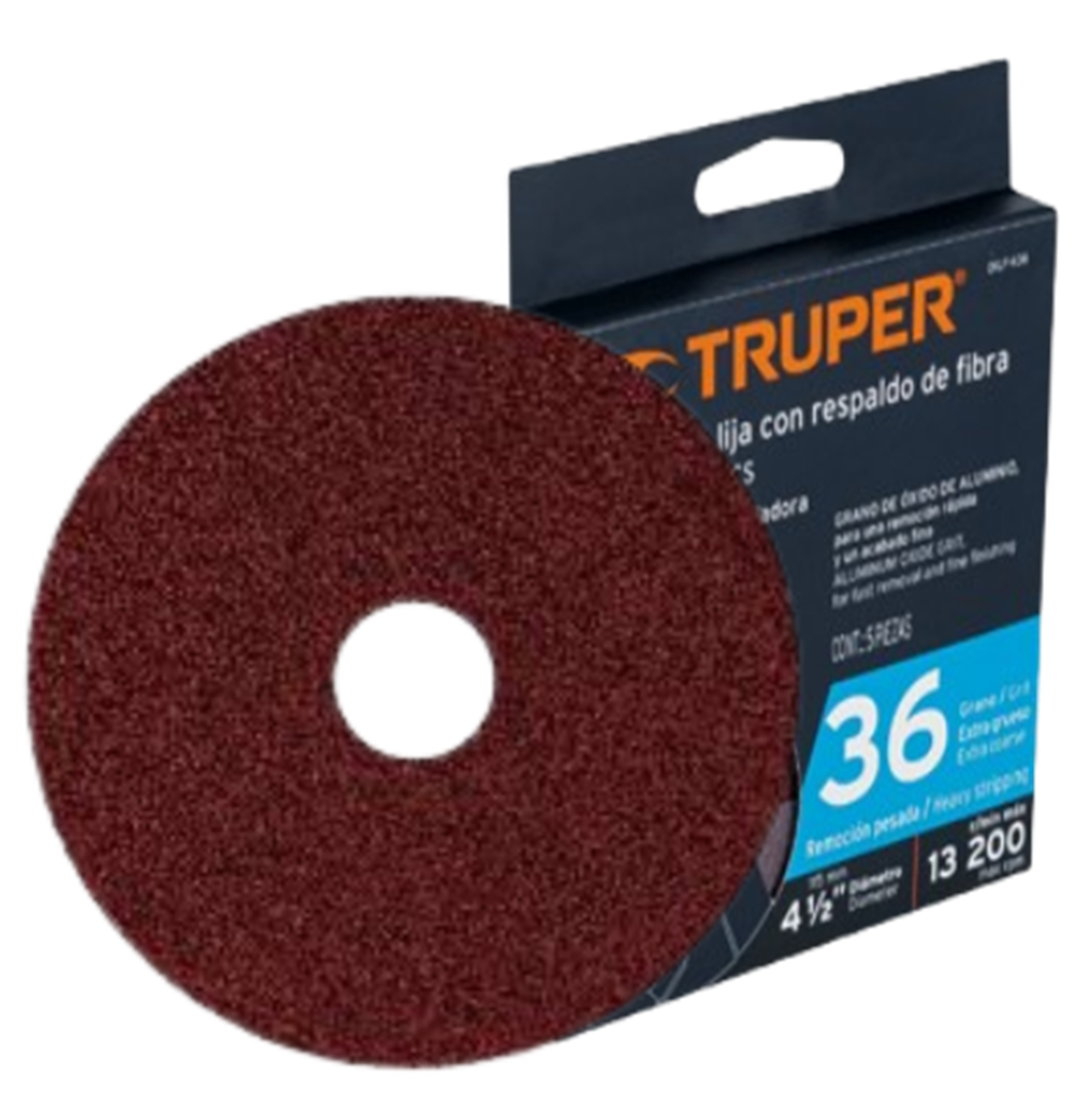 LIJA PAPEL 4 1/2 #36 TRUPER 100125