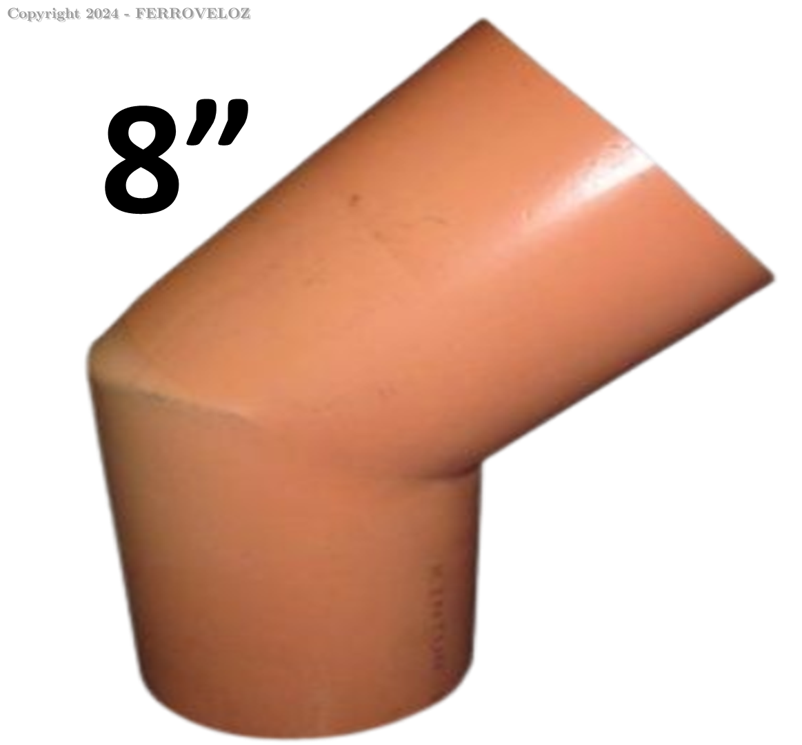 CODO ALCANTARILLA 8X45 NARANJA RPLAST