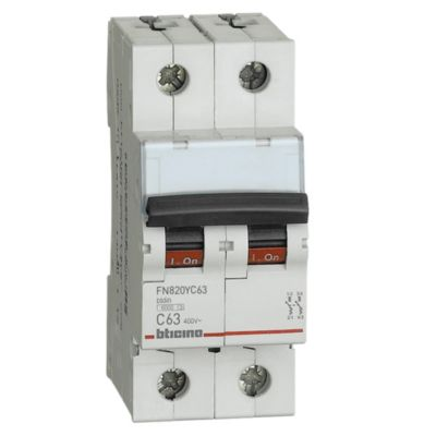 INT TERMOMAGNETICO 2X63AMP BTICINO