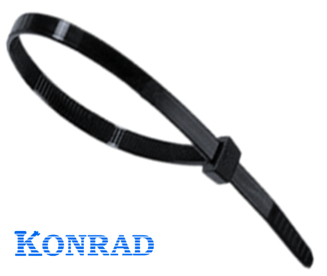 CINTILLO NEGRO 3.6X150MM (100) KONRAD KEP2N15036