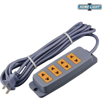 EXTENSION 3MTS 4 TOMAS GRIS 18AWG HOME LIGHT (30) 046391
