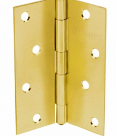 BISAGRA TIPO CAPUCHINA 1 1/2 DORADO PULIDO HERMEX CJTA  10 PAR. 43193