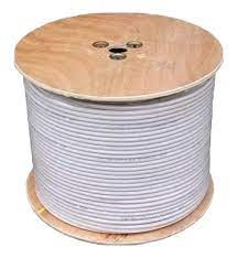 CABLE COAXIAL RG-6 MADERA BLANCO PARA TV 305 MTR GR01171