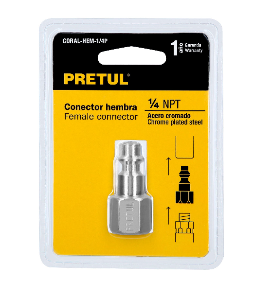 CONECTOR HEMBRA COMPRESORA PRETUL 27022