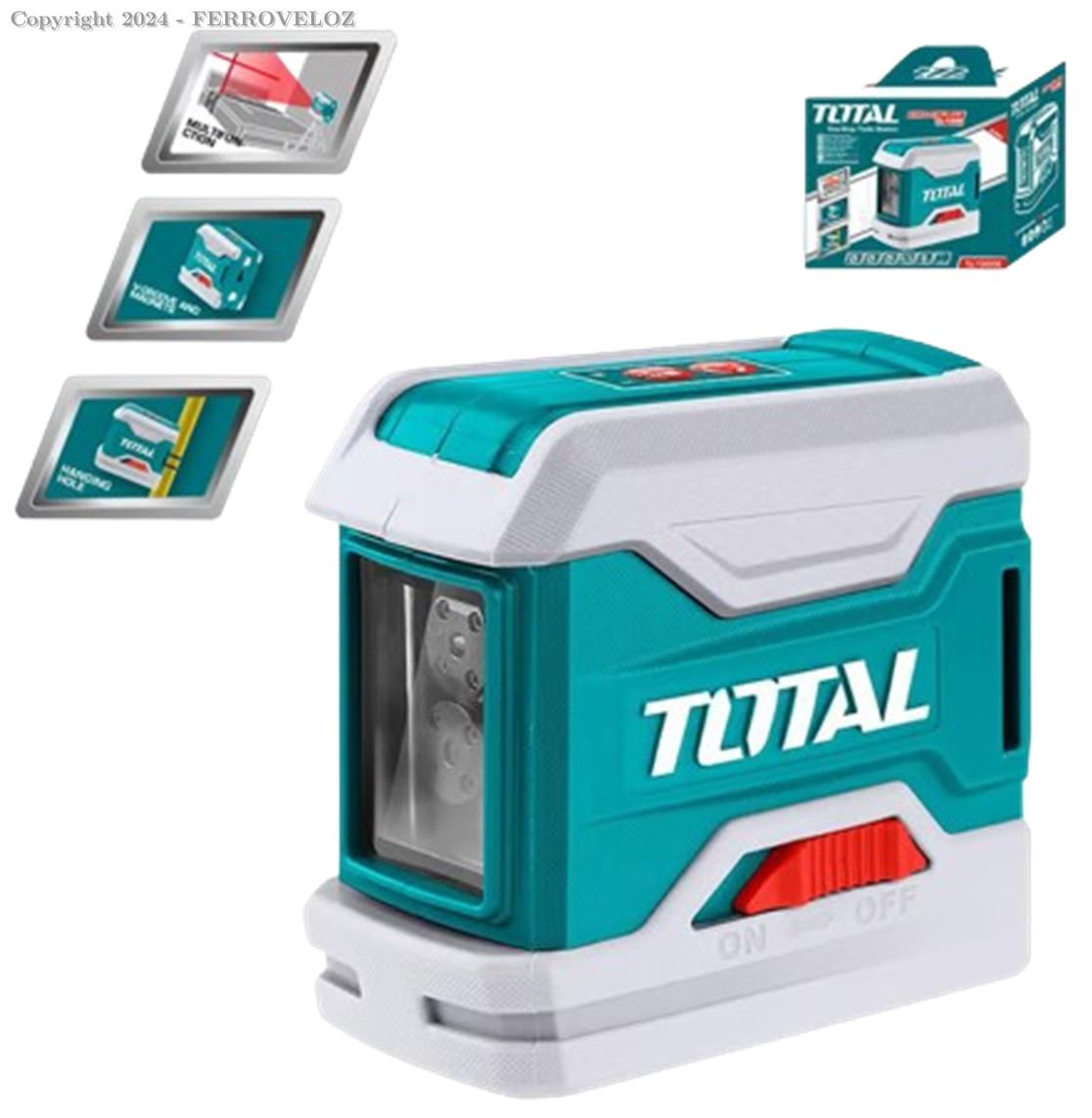 NIVEL LASER CON IMAN I/ROJA 15MT TOTAL TLL156506