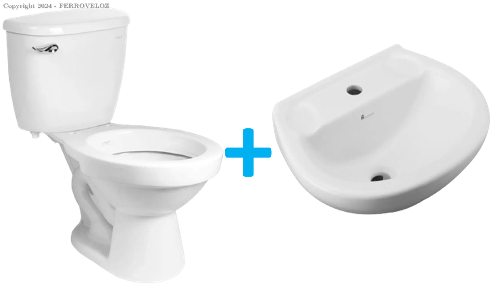 INODORO + LAVATORIO ROMA BLANCO FV